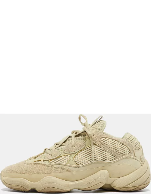 Yeezy x Adidas Light Yellow Suede and Mesh 500 Super Moon Sneaker