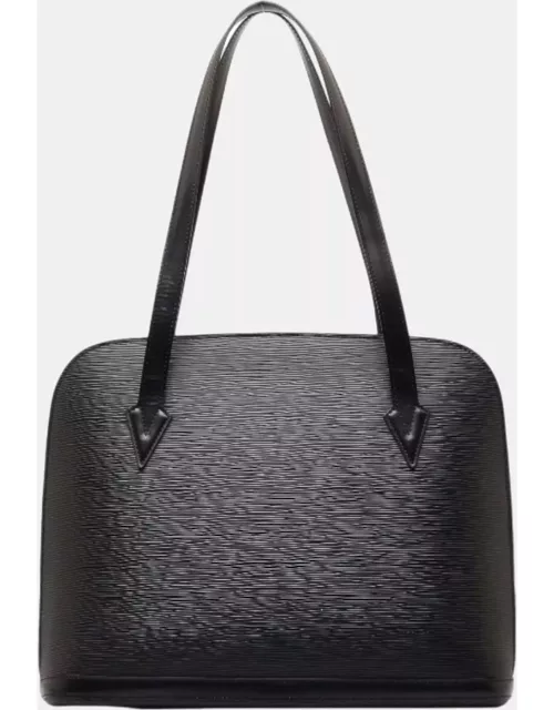 Louis Vuitton Black Leather Epi Lussac Tote