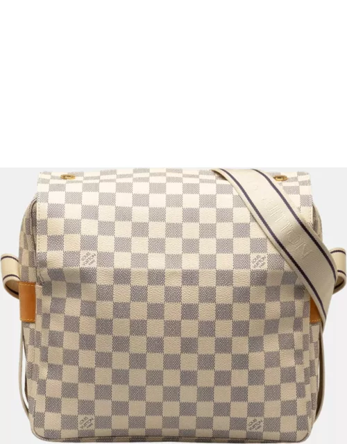 Louis Vuitton White Canvas Damier Azur Naviglio Messenger Bag
