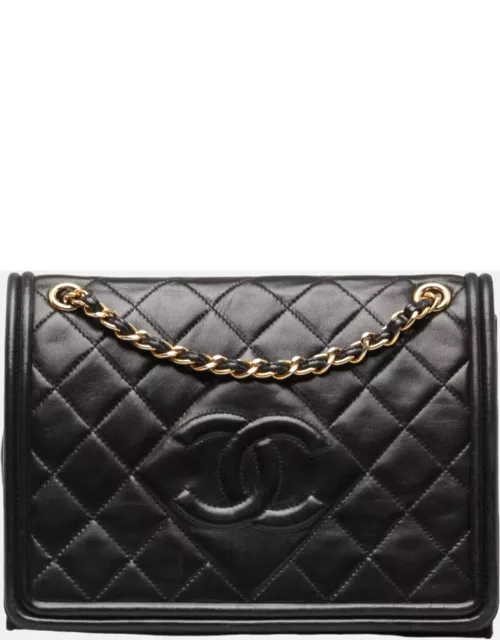 Chanel Black Quilted Lambskin Medium Vintage Diamond CC Flap Bag