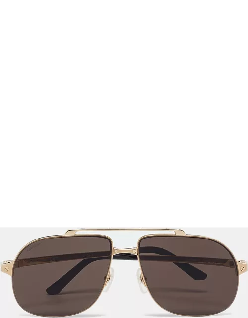 Cartier Black/Gold CT0353S Aviator Sunglasse