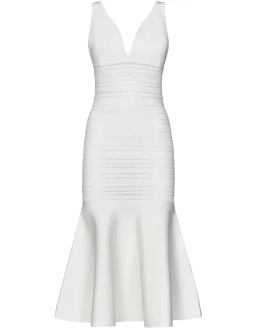 Victoria Beckham Frame Detail Dress Midi Dres