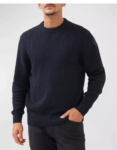 Men's Gowanbridge Multi-Cable Knit Crewneck Sweater