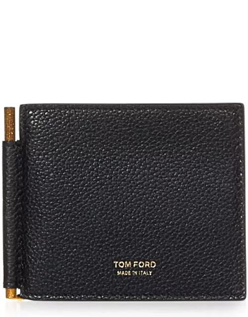Tom Ford Grain Soft Money Clip Black Cardholder