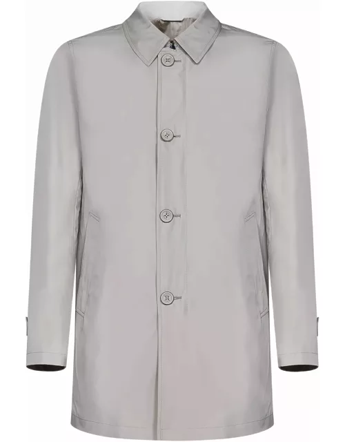 Herno Beige Single-breasted Shirt Coat