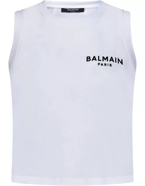 Balmain Tank Top With Logo