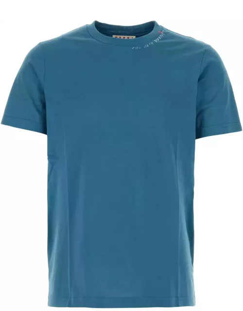 Marni Air Force Blue Cotton T-shirt