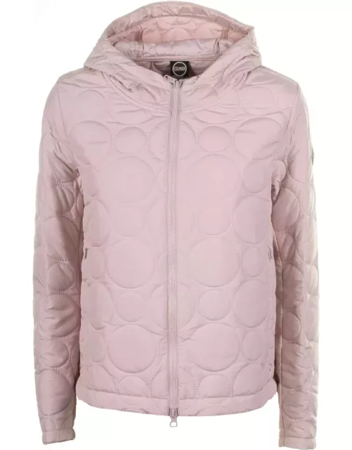 Colmar Pink Quilted Cape With Zip And Hood