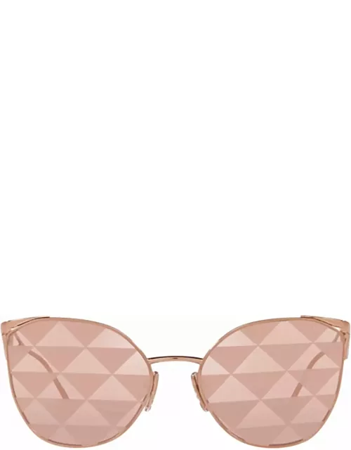 Prada Eyewear Pr 50zs Pink Gold Sunglasse