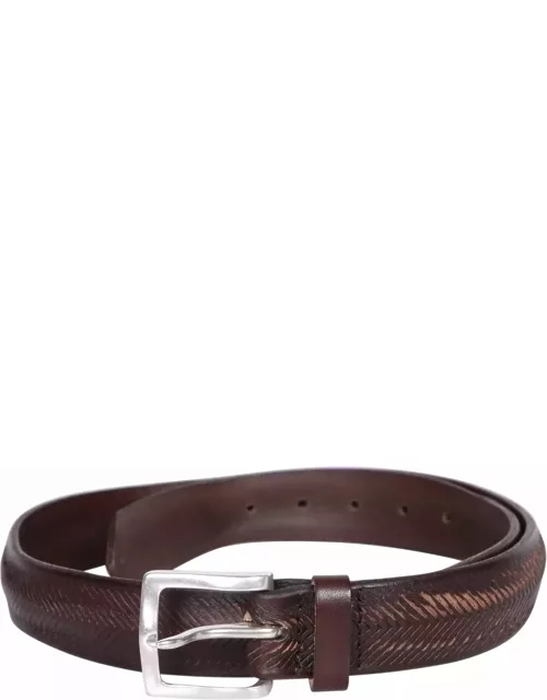 Orciani Masculine Down Brown Belt