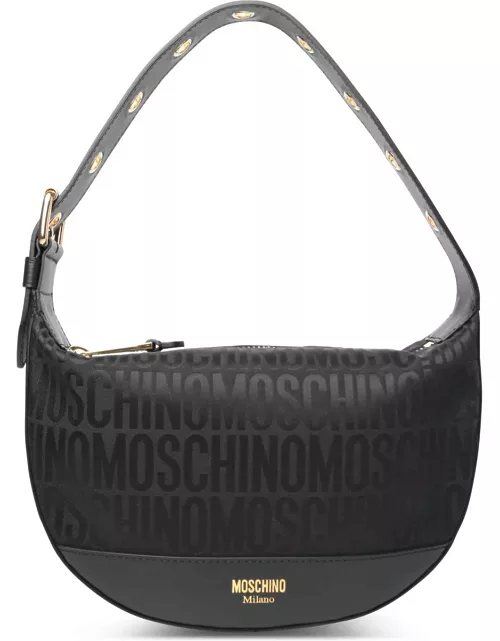 Moschino Black Cotton Blend Bag