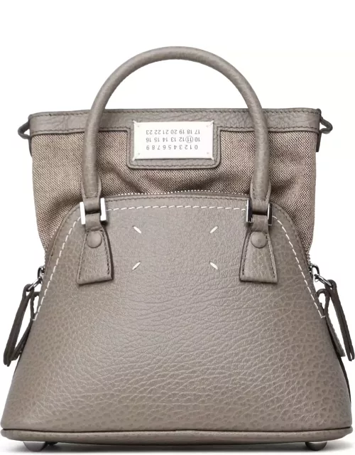 Maison Margiela Micro 5ac Classique Bag In Dove-gray Leather