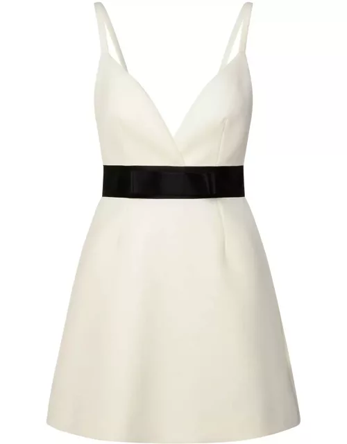 Dolce & Gabbana Short Dress With Shoulder Straps And Satin Belt