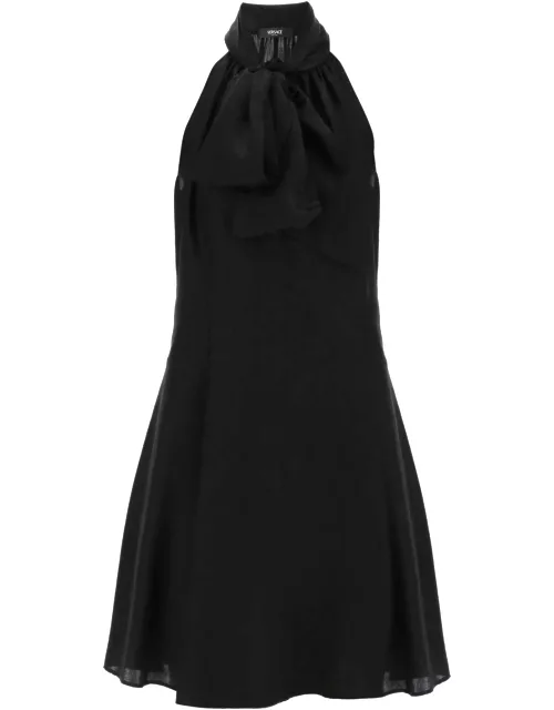 Versace barocco Dress In Black Silk Blend