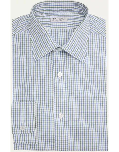 Men's Cotton Check-Print Dress Shirt