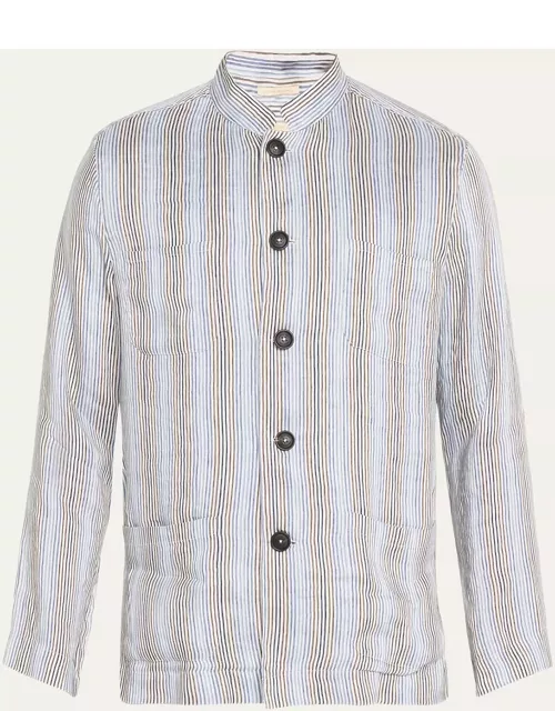 Men's Multi-Stripe Shirt Jacket