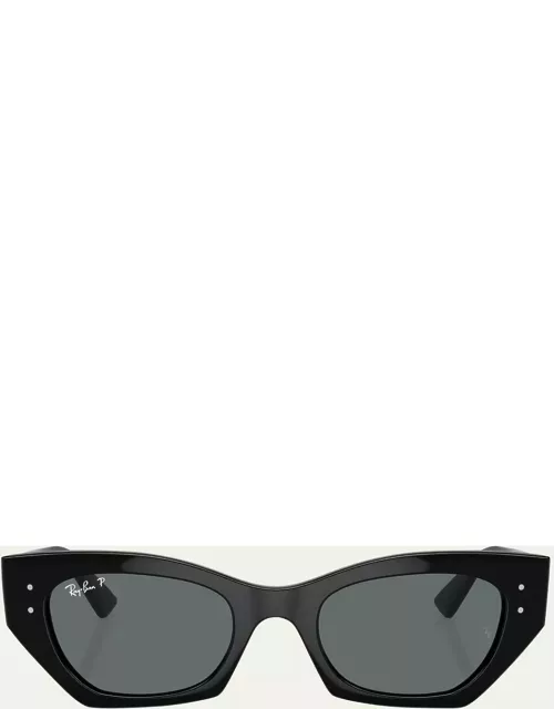 Zena Polarized Acetate Butterfly Sunglasses, 49m