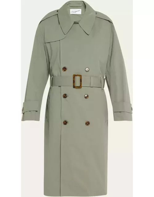 Cut Out Belted Trench Coat