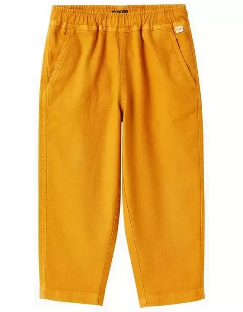Cinnamon-coloured linen-blend trouser