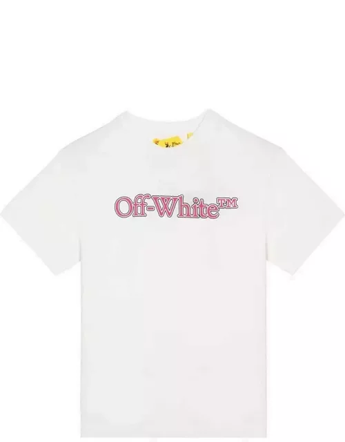 Big Bookish white cotton T-shirt with logo