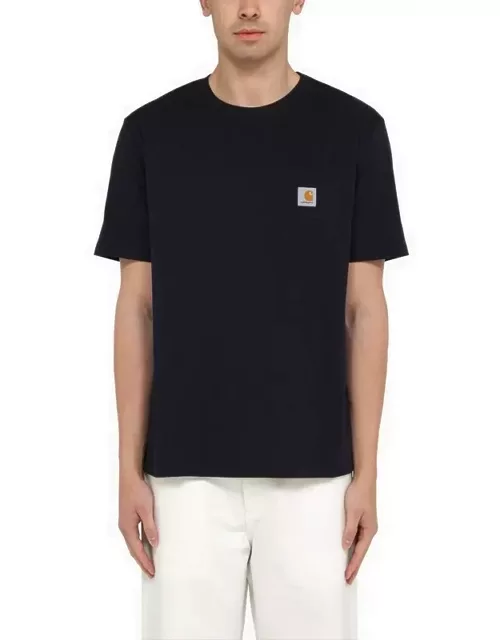 S/S Pocket dark navy Cotton T-Shirt