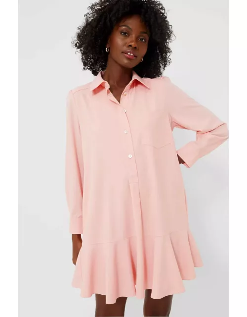 Powder Pink Crepe Callahan Shirt Dres