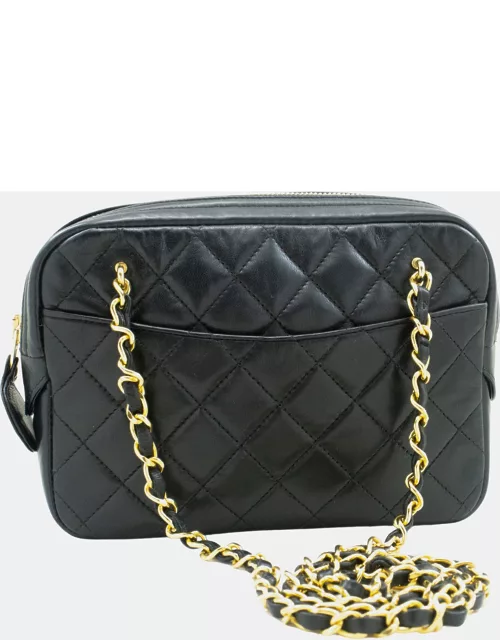 Chanel Black Leather Camera shoulder bag