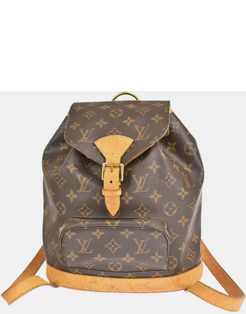 Louis Vuitton Brown Canvas Montsouris MM backpack bag