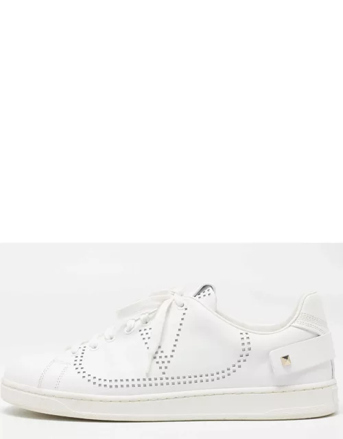Valentino White Leather Backnet Sneaker