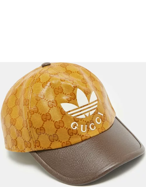 Gucci X Adidas Yellow GG Coated Canvas Baseball Cap