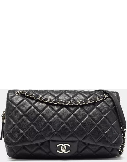 Chanel Black Quilted Leather Easy Flap Bag