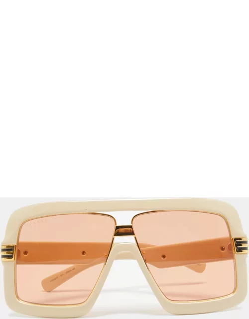 Gucci Orange/Cream GG0900S Rectangular Sunglasse
