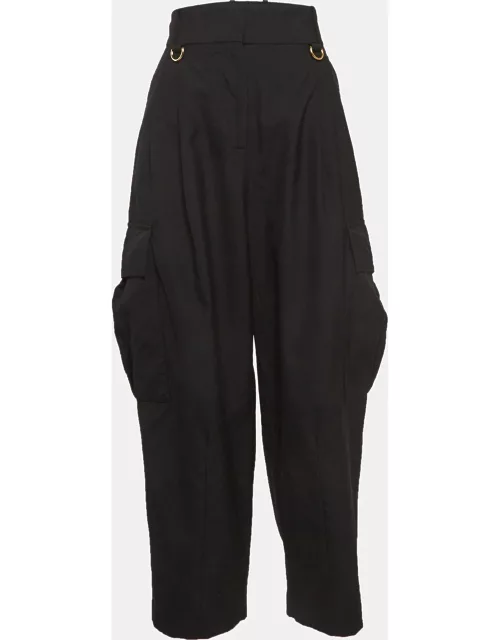 Givenchy Black Wool Tapered Cargo Pants