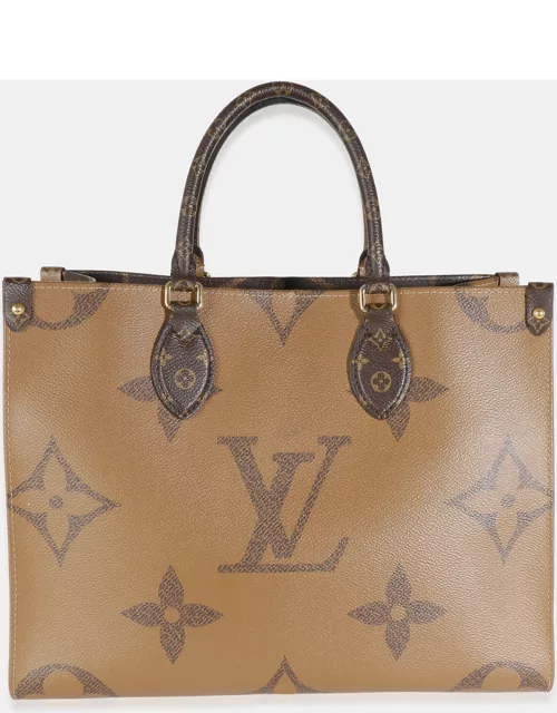 Louis Vuitton Brown Monogram Reverse Canvas Onthego MM Tote Bag