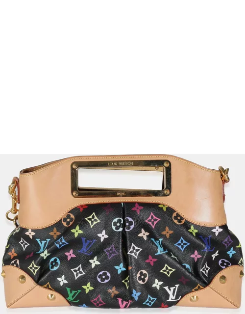 Louis Vuitton Black Monogram Multicolore Canvas Judy MM Shoulder Bag