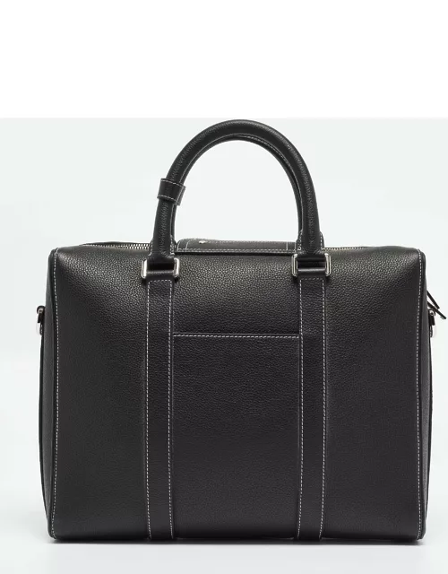 Dior Black Leather Lingot Briefcase Bag