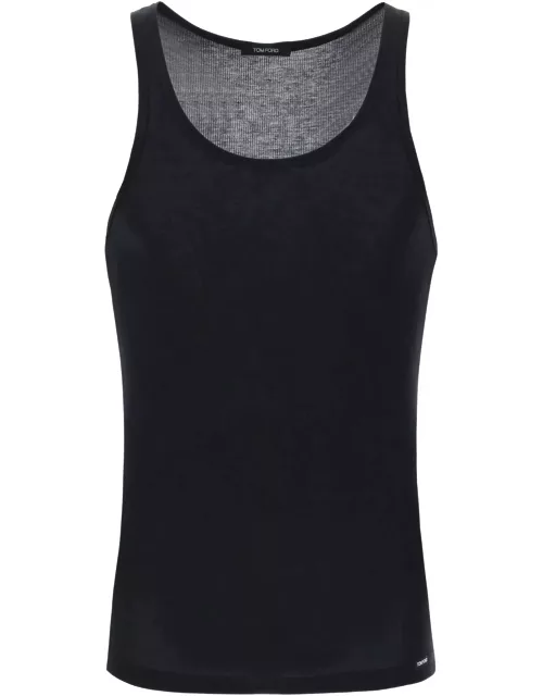 Tom Ford Black Cotton And Modal Tank Top
