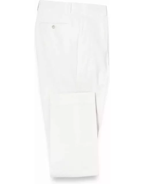 Cotton Stretch Seersucker Single Pleat Suit Pant