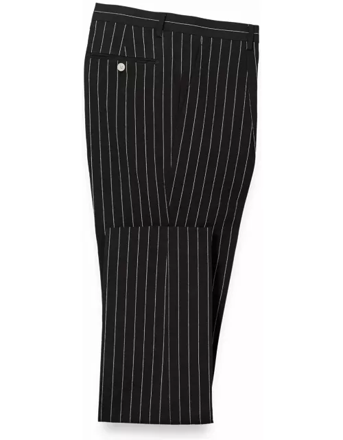 Cotton Stretch Seersucker Pinstripe Single Pleat Suit Pant