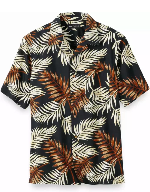 Cotton Tropical Print Casual Shirt