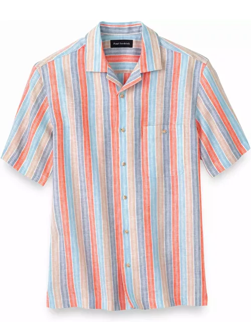 Linen Stripe Casual Shirt