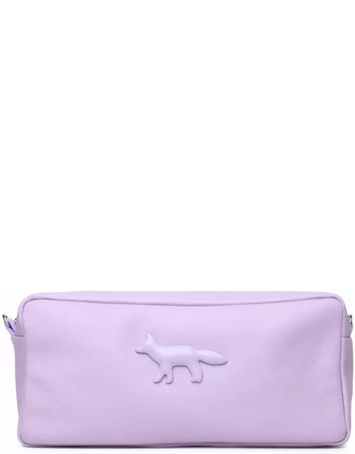 Maison Kitsuné cloud Lilac Leather Bag