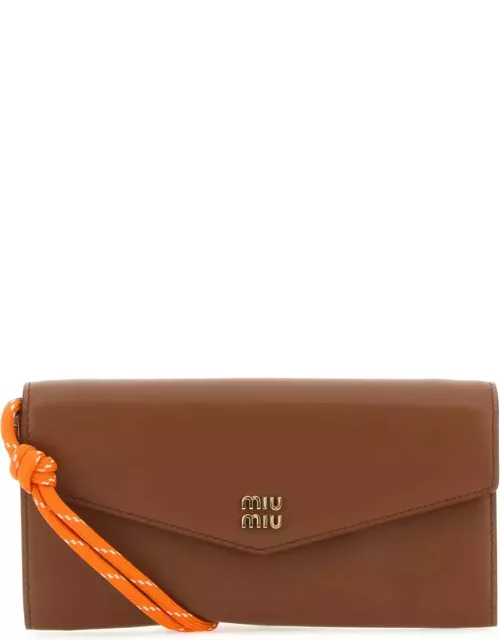 Miu Miu Brown Leather Wallet
