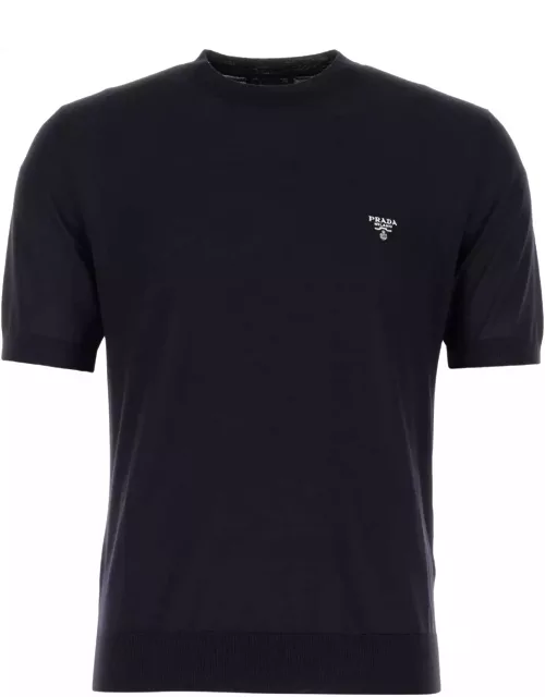 Prada Midnight Blue Wool T-shirt
