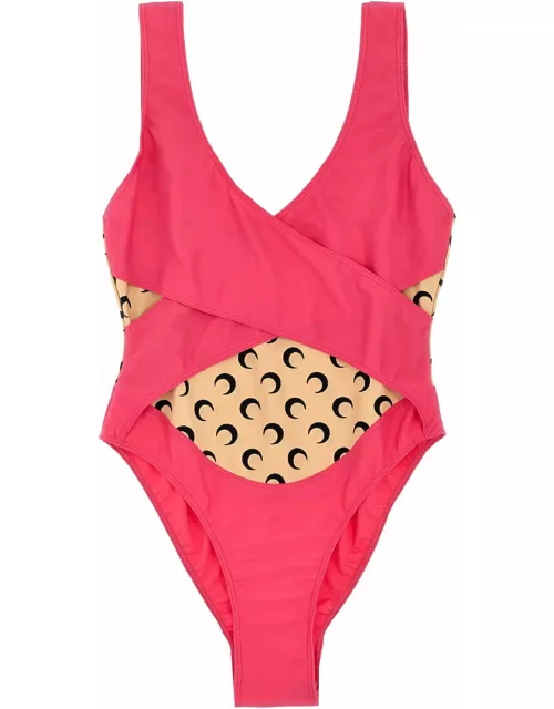 Marine Serre all Over Moon One-piece Swimsuit