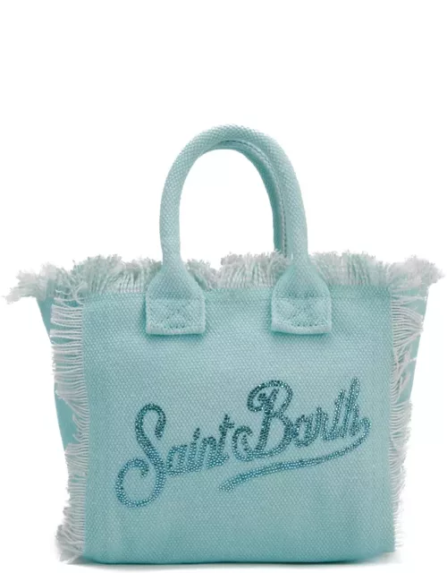 MC2 Saint Barth Vanity Mini Strass Light Blue Bag