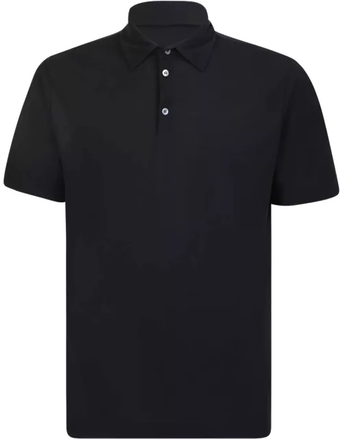 Zanone Black Polo Shirt