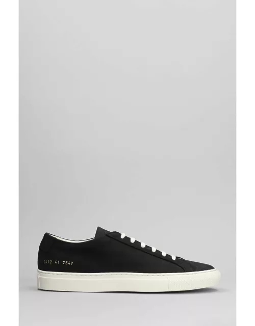 Common Projects Contrast Achilles Sneakers In Black Suede