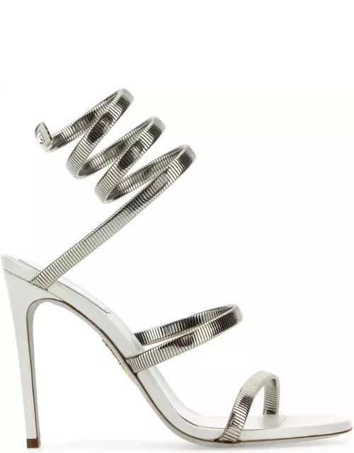 René Caovilla Silver Metal Juniper Sandal