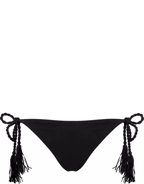Women Rope String Bikini Bottom Tresses - Swimming Trunk - Luxury - Black